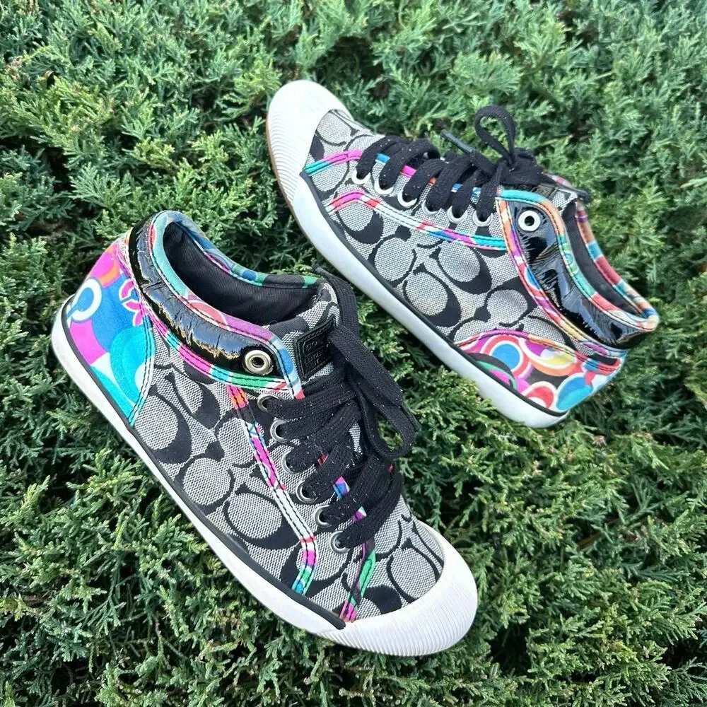 Coach Signature High Top Canvas‎ Women’s Size 6 Sneakers